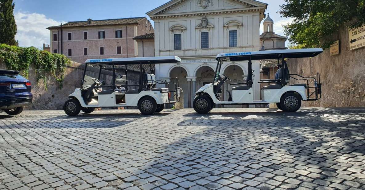 Rome: Catacombs and Appian Way Golf Cart Small-Group Tour - Colosseum area and the Baths of Caracalla: context in short order