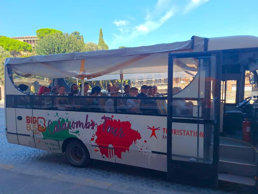 Rome: Catacombs Guided Tour with Transfer - The open-bus panoramic ride: sightseeing without planning stress