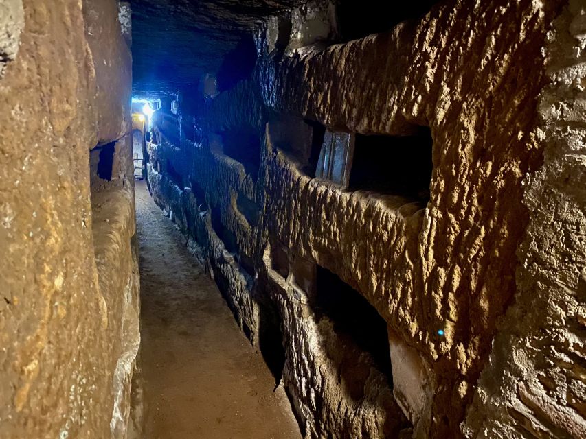 Rome: Catacombs & St Clement's Underground Semi-Private Tour - Domitilla Catacombs: going about 16 meters down