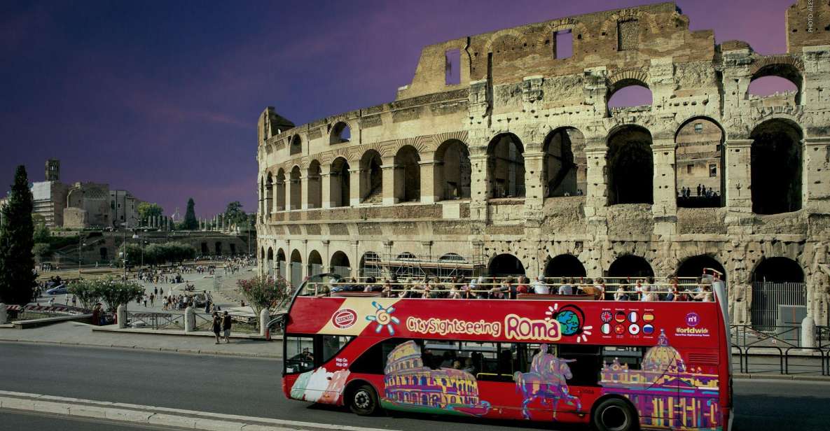 Rome: City Highlights Open-Top Bus Night Tour - Rome at Night, from a Red Double-Decker