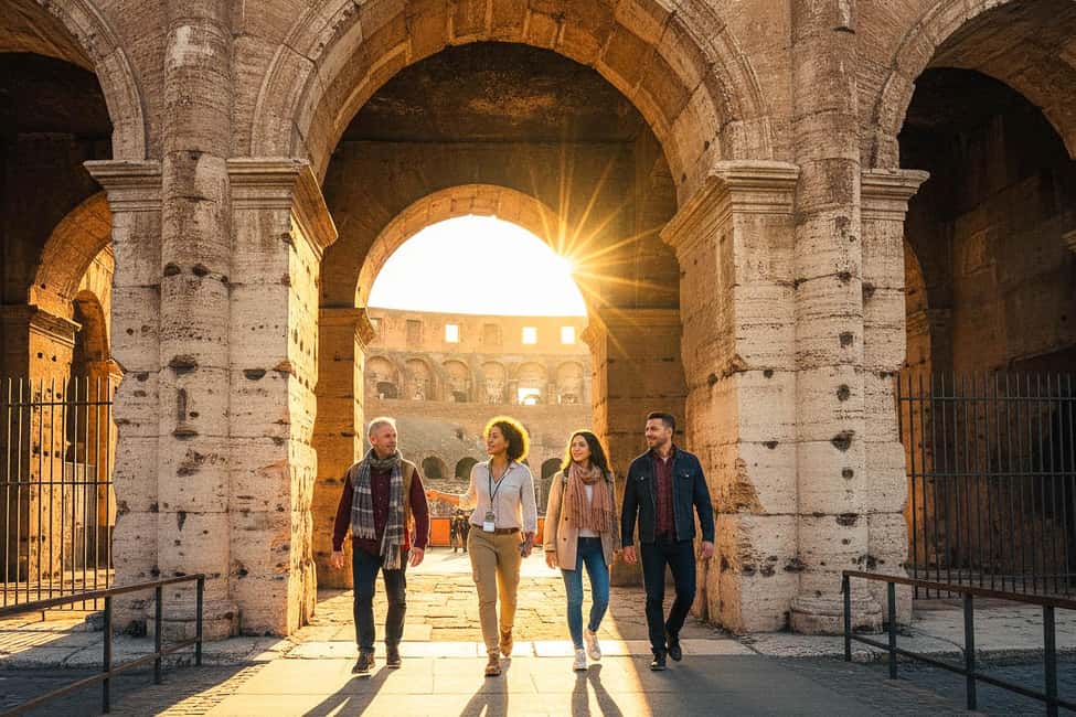 Rome: Colosseum Arena Twilight Tour & Imperial Forum Visit - Trajan’s Column at dusk: Roman victory carved in stone