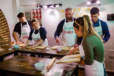 Rome Cooking Class 2-in-1: Make Fresh Pasta and Tiramisu Together - The pasta workshop: fettuccine, two Roman sauce options, and dough reality