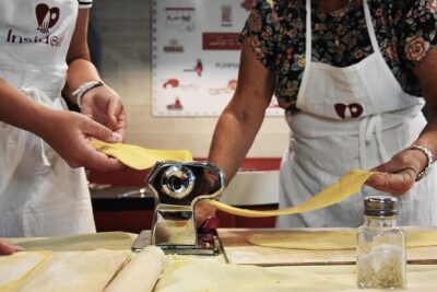 Rome Cooking Class: Fresh Pasta Two Ways & Tiramisu with wine - Aperitivo first: Spritz and cacio e pepe chips