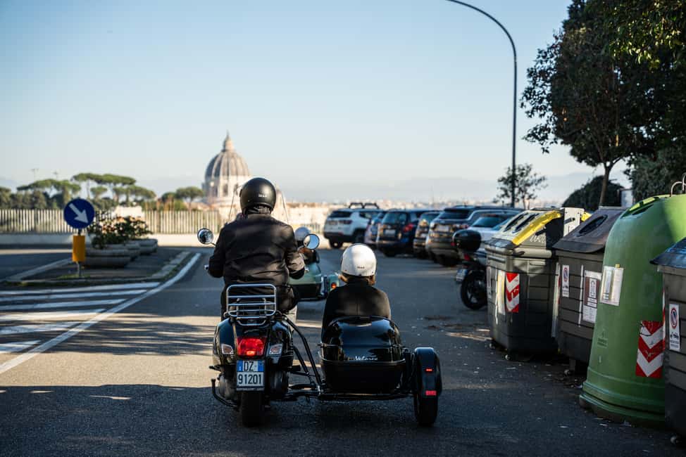 Rome: Evening Vespa Sidecar City Tour - Where the Night Starts: Palazzo Cancelleria and Sidecar Reality
