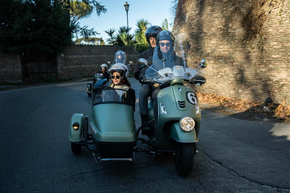 Rome: Evening Vespa Sidecar City Tour - Caracalla, the Pyramid, and Aventine: Rome Beyond the Usual Hotspots