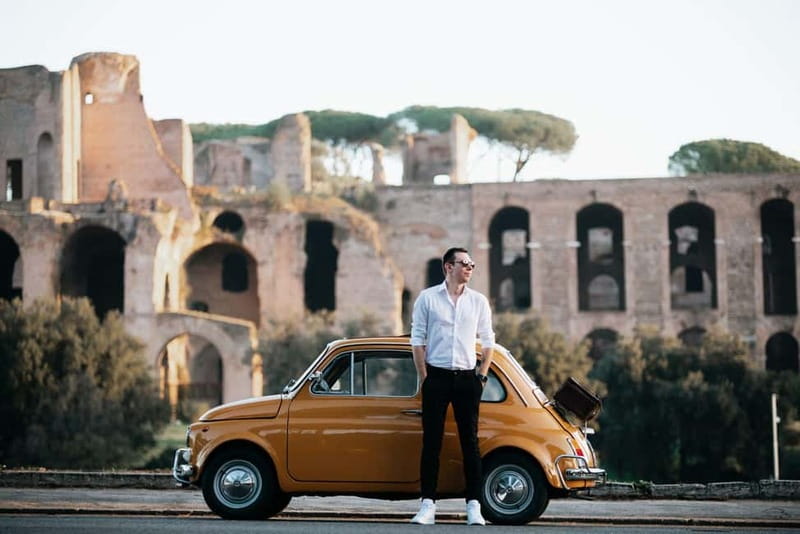 Rome: Fiat 500 Vintage City and Photo Tour - The Colosseum photo stop: where you actually get the shot