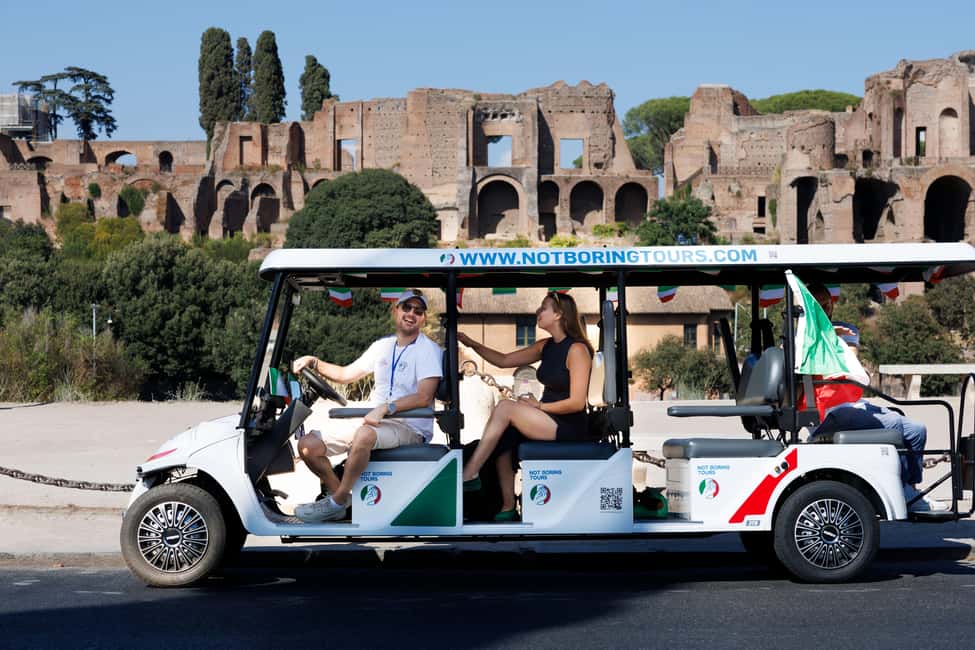 Rome: Fun Golf Cart Tour with Music and Gelato - San Pietro in Vincoli and Pincio Terrace: From relics to the best view angle