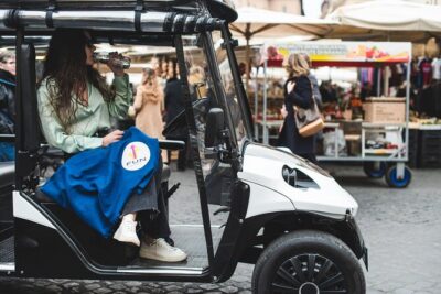 ROME: Golf-Cart Private Tour - Stop 1: Piazza del Popolo—A Grand Start With A Pilgrim-Entrance Story