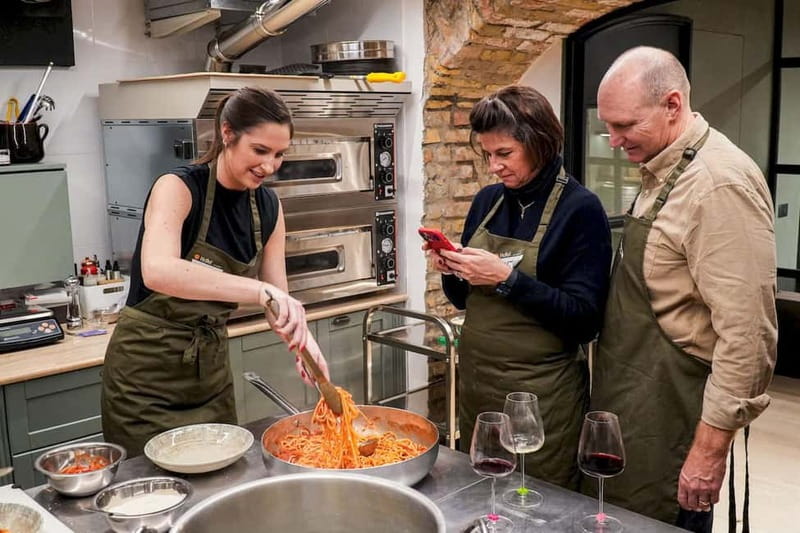 Rome: Hands-On Pasta & Tiramisu Class with Unlimited Wine - Building a classic tiramisu step by step