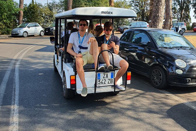 Rome in a Day golf cart tour for cruisers with Pizza & Gelato - Cestius, the Tiber, and Trastevere: Scenic Rome in Motion