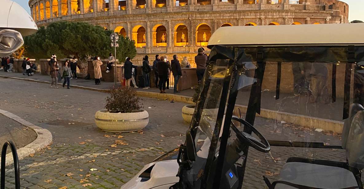 Rome: Night Tour by Golf Cart with Italian Dinner and Gelato - The night route: landmarks you’ll pass and why it works at night
