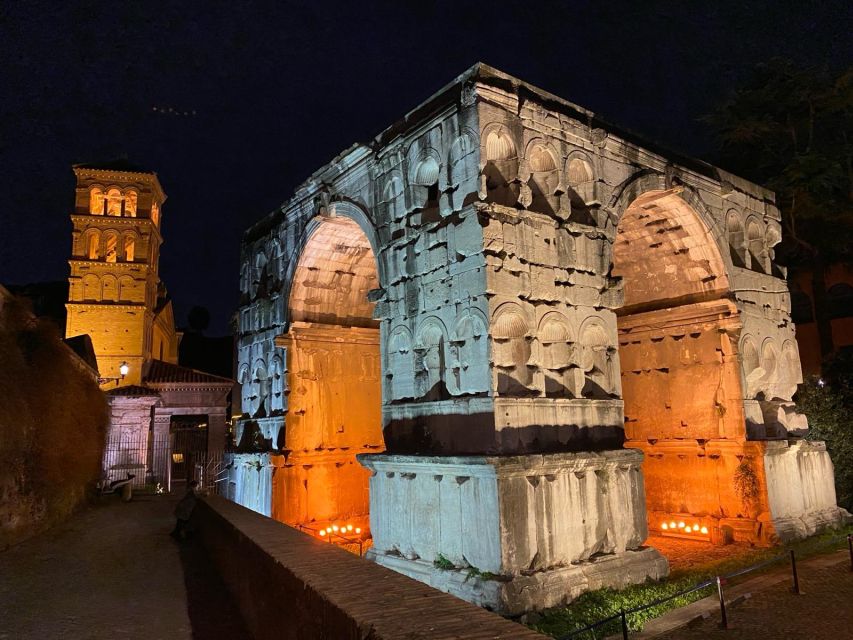 Rome: Night Tour by Golf Cart with Italian Dinner and Gelato - Dinner at the table: bruschetta romana, Roman pasta or pizza, and gelato
