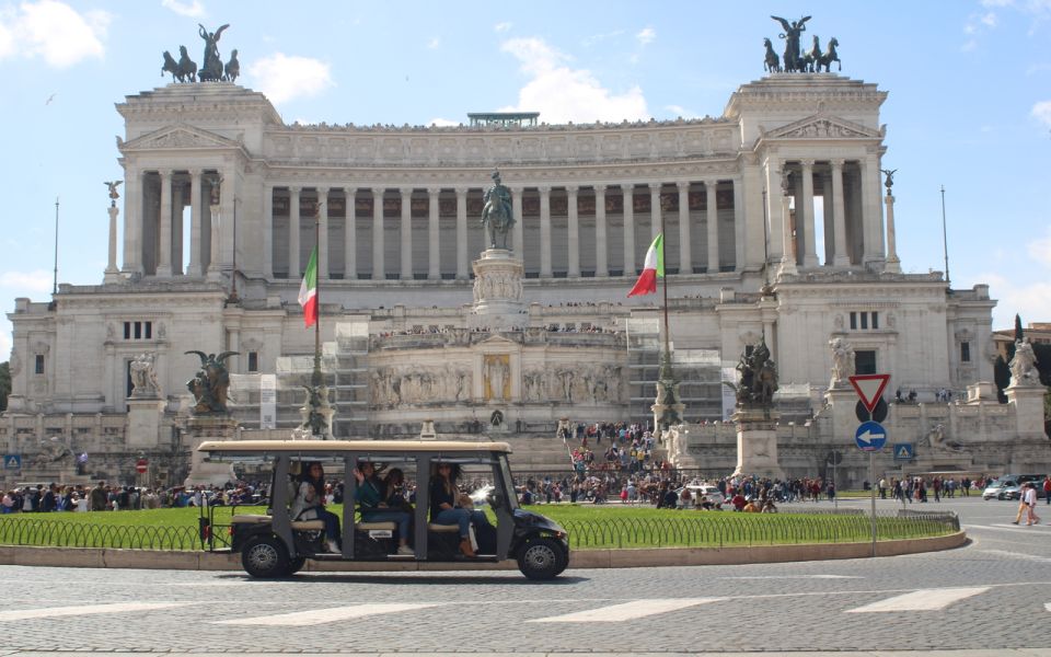 Rome: Night Tour of the City by Golf Cart (Private option) - The route through Piazza Venezia and Rome’s monumental core