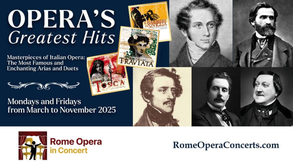Rome: "Opera's Greatest Hits" Opera Concert with Aperitif - Seats aren’t numbered, so plan for a calm entry