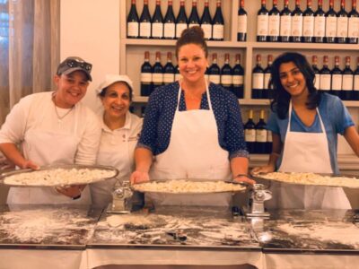 Rome: Pasta & Tiramisu Class with Free Flowing Fine Wine - How the class starts: wine, tasting, and getting oriented
