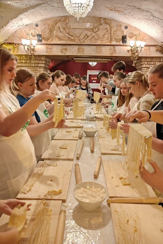 Rome: Pasta & Tiramisu Cooking Class near the Spanish Steps - Making pasta: egg, flour, rolling, and turning dough into fettuccine