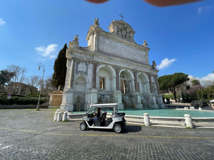 Rome: Private Golf Cart Tour with Artisanal Gelato Tasting - St Peter’s Basilica dome view: Vatican without the full commitment