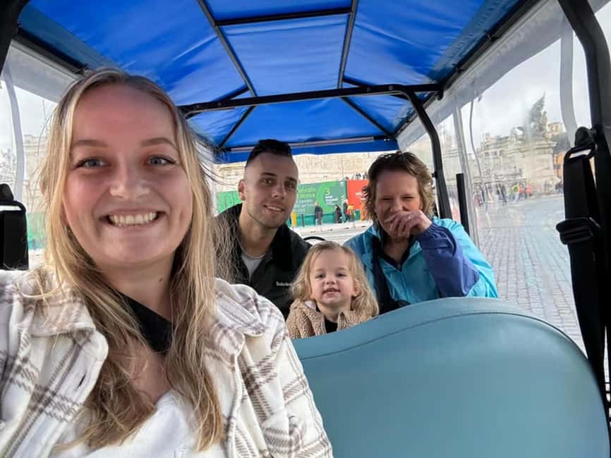 Rome: Private Guided Golf Cart Tour with Gelato or Wine - Roman Forum Area, Trajan’s Column, and Photo-Friendly Vantage Points