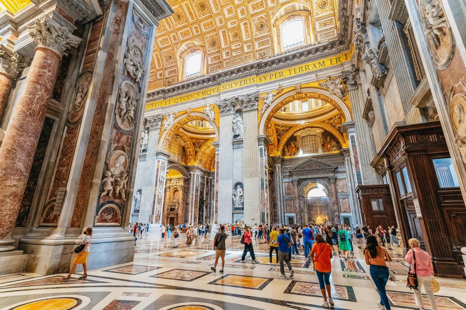 Rome: St. Peter's Basilica, Square and Grottoes Guided Tour - Meeting at Mondo Cattolico and the reality of Vatican security