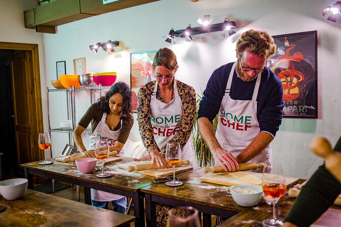 Rome Tipsy Cooking Class: Make Pasta and Mix 3 Spritz Cocktails - Group size and meeting point: easy to join, easy to find