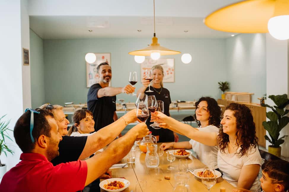 Rome: Traditional Pasta Making Class with Wine & Gelato - Trastevere starts with prosecco and an aperitivo