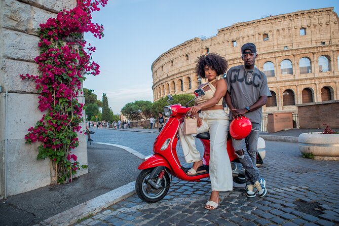 Rome Vespa Scooter Tour with Professional Photographer - Photo stop at the Colosseum: iconic shots with less fuss