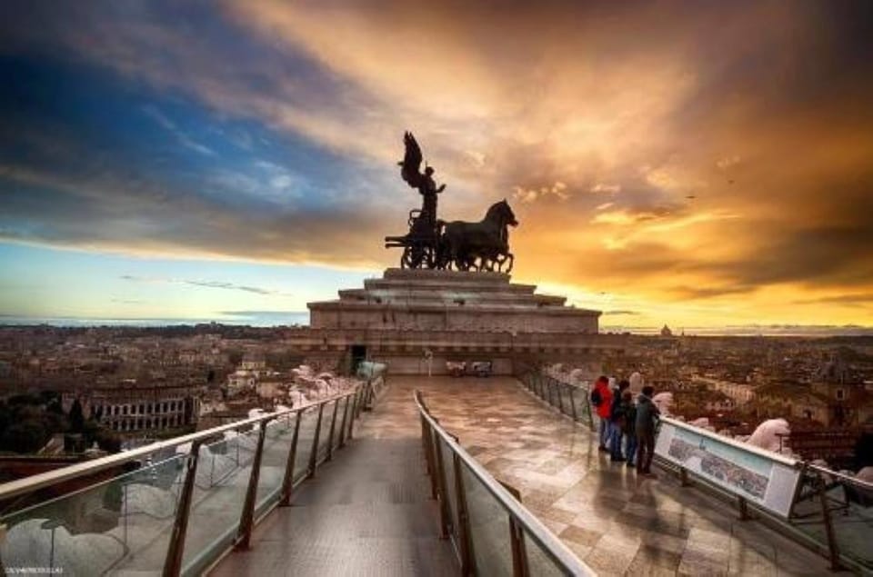 Rome: Vittoriano with Rooftop & Palazzo Venezia Hosted Entry - The elevator ride up: the rooftop terrace payoff