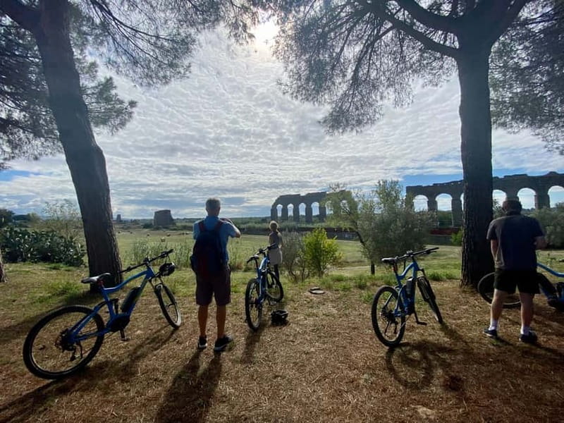 Rome:Appian Way E-bike Tour with Catacombs, Aqueducts & Food - Rolling past Villa of Maxentius and the Mausoleum of Cecilia Metella
