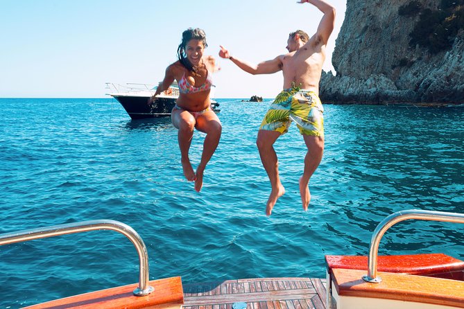 Small Group Boat Day Excursion to Capri Island from Amalfi - Marina Piccola Swim Break and the White Grotta Pass