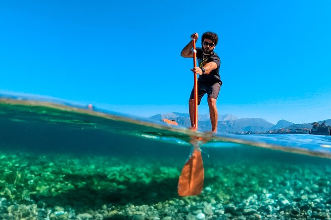 Small group paddle boarding tour to Bagni Regina Giovanna - The paddle route to Punta del Capo