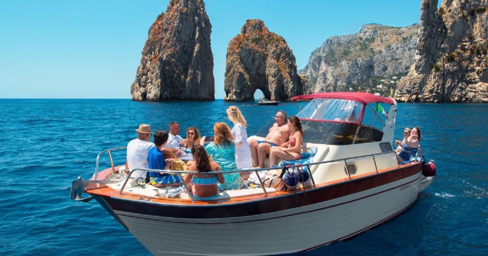 Sorrento: Capri and Blue Grotto Boat Cruise with Drinks - From Sorrento pickup to port: getting moving on time