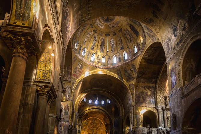 St. Mark Basilica: The Shining Cathedral Tour - 3 Basilicas Pass - Inside Basilica di San Marco: mosaics, domes, and why a seat helps
