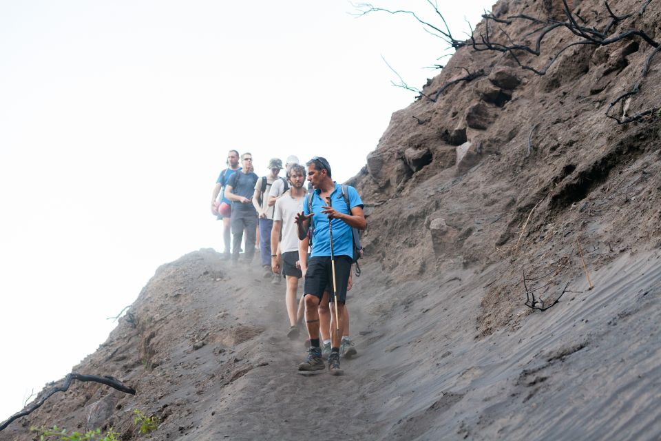 Stromboli: Sunset Trekking at Sciara del Fuoco - Coming down in the dark: headlamps, torches, and careful footing