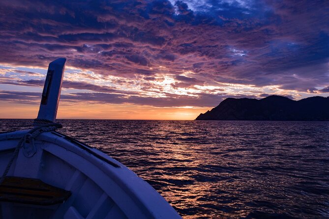 Sunset Cinque Terre Boat Tour with a traditional ligurian gozzo from Monterosso - Corniglia photo stop: the best way to see the perched village from the water