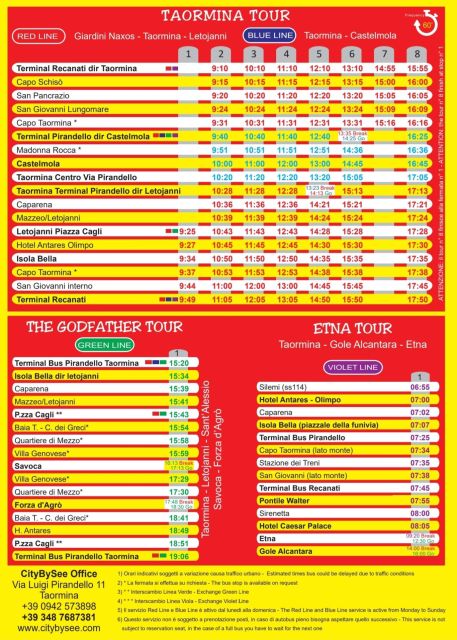 Taormina: Hop-On Hop-Off Green Line Godfather Bus Tour - Savoca in one hour: Bar Vitelli and the crypts you’ll remember