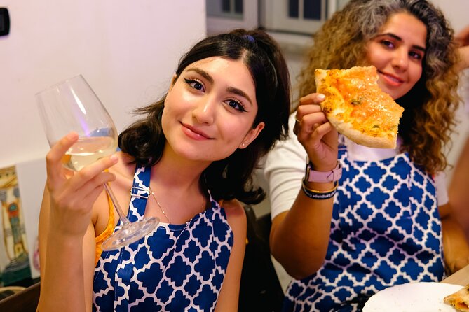 Tipsy Painting Class Rome - The heart of the class: pizza, wine, and a real art session