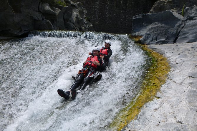 TuffAlcantara - dives, slides and lots of fun in the Alcantara river - Entering Le Gole dell’Alcantara: where the fun actually happens