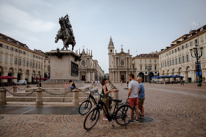 Turin E-Bike Tour: Explore the City and Its Best Viewpoint - Piazza San Carlo: A Grand Square Built for Power