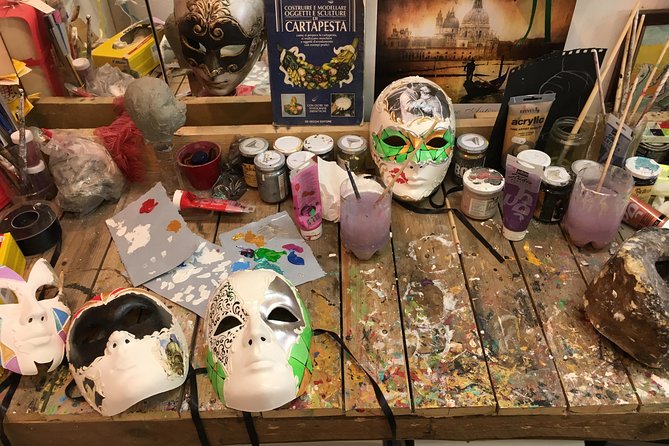 Venetian Carnival Mask Making Class in Venice, Italy - What you actually do: painting your mask (and what the artisan finishes)