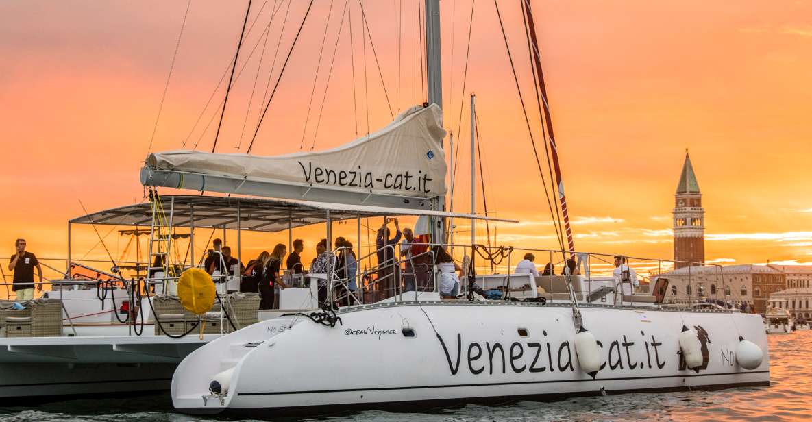 Venice: Catamaran Sunset Jazz Cruise with Aperitivo - The cruise route: San Marco Bay, Giudecca canal, and toward Lido
