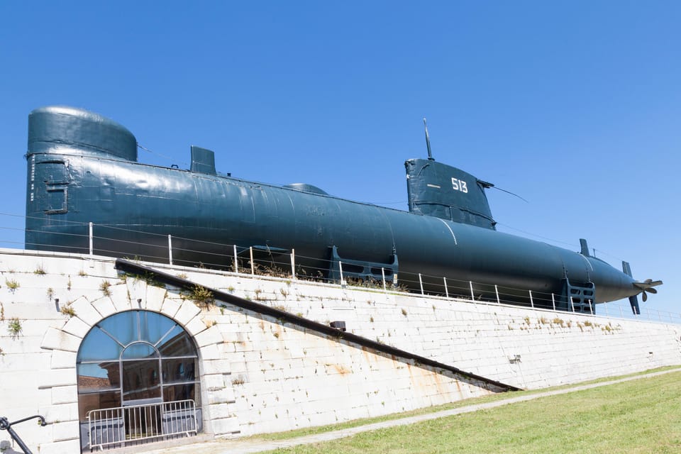 Venice, Submarine Enrico Dandolo and Naval History Museum - Entering the Enrico Dandolo submarine in the Venice Arsenal
