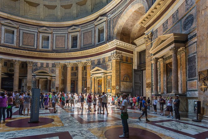 Walking Guided Tour and Rome's Iconic Temple Pantheon Entrance - Timing and pace: an hour is short, by design